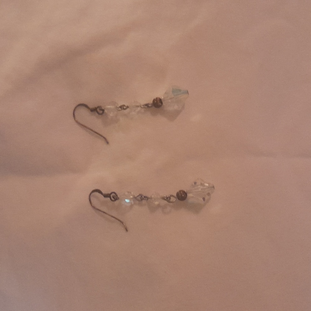 Sterling Silver Crystal Drop Earrings